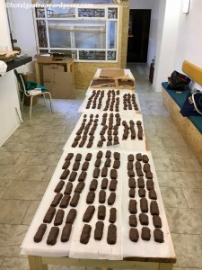 Trocknung der schokolierten Riegel