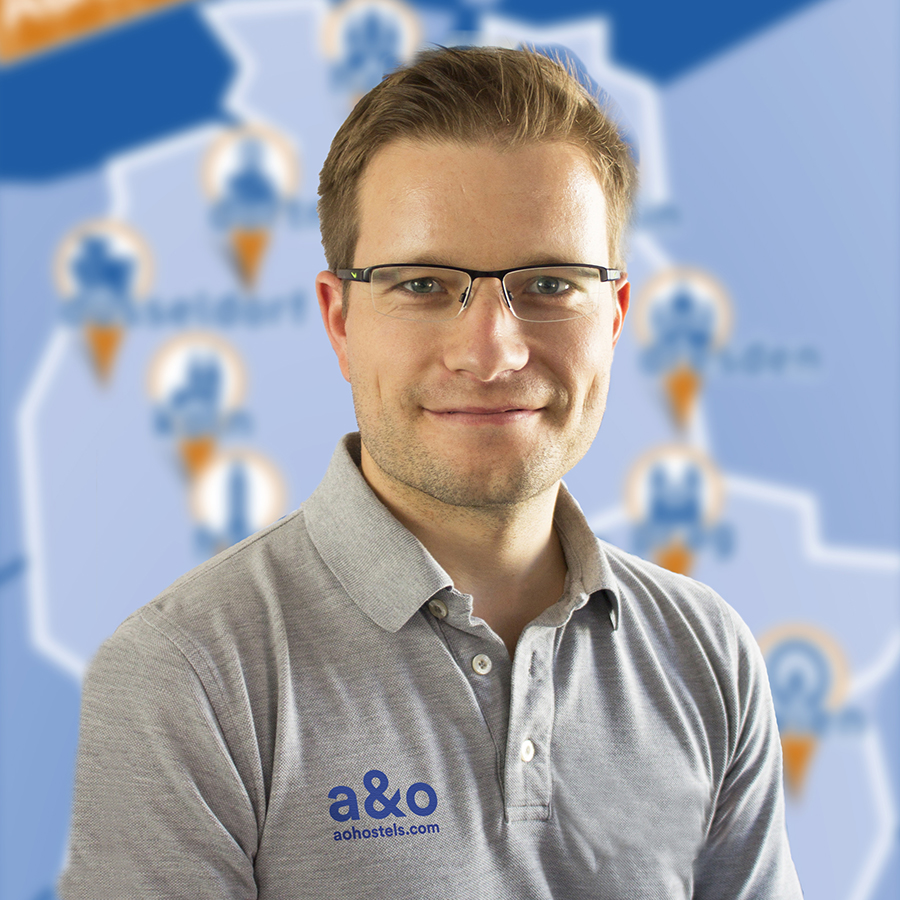 Marketingleiter bei a&o Hotels und Hostels Phillip Winter. Bildnachweis: ©a&o Hostels